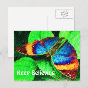 Butterfly Believe Inspirerend Briefkaart