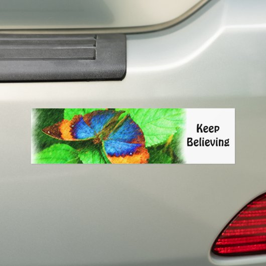 Butterfly Believe Inspirerend Bumpersticker (Op auto)