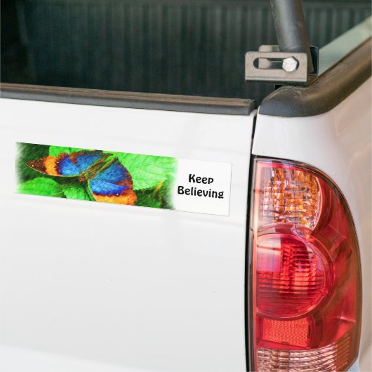 Butterfly Believe Inspirerend Bumpersticker (Op Truck)