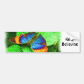 Butterfly Believe Inspirerend Bumpersticker (Voorkant)