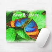 Butterfly Believe Inspirerend Muismat (Met muis)