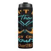 Butterfly benadrukt positieve energie-invloed thermosbeker (Voorkant)