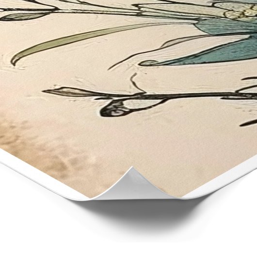 Butterfly Beneath the Bloom Poster (Hoek)