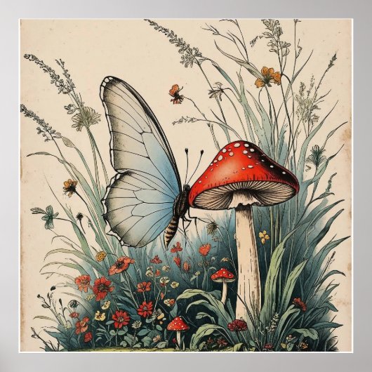 Butterfly Beneath the Bloom Poster (Voorkant)