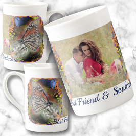 Butterfly Best Friend & Soulmates Porselein Kop