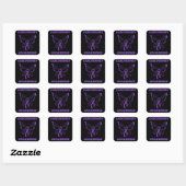 Butterfly/Bewustheid...Sarcoïdose Vierkante Sticker (Vel)