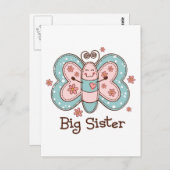 Butterfly Big Sister Briefkaart (Voorkant / Achterkant)