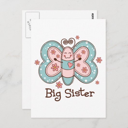 Butterfly Big Sister Briefkaart (Voorkant / Achterkant)