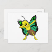 Butterfly bij Hip Hop Dance Dab Briefkaart (Voorkant / Achterkant)