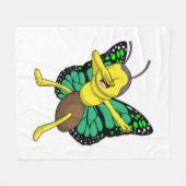 Butterfly bij Hip Hop Dance Dab Fleece Deken (Voorkant (Horizontaal))