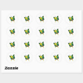 Butterfly bij Hip Hop Dance Dab Ronde Sticker (Vel)
