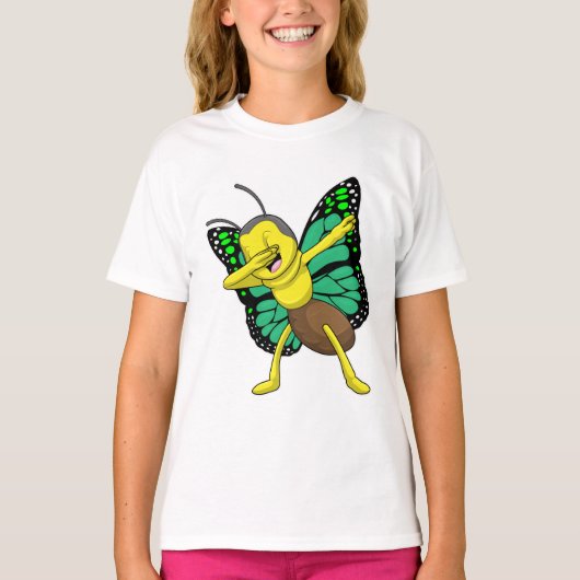 Butterfly bij Hip Hop Dance Dab T-shirt (Voorkant)