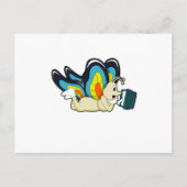 Butterfly bij lezen van boek briefkaart (Voorkant)