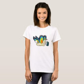 Butterfly bij lezen van boek t-shirt (Voorkant volledig)