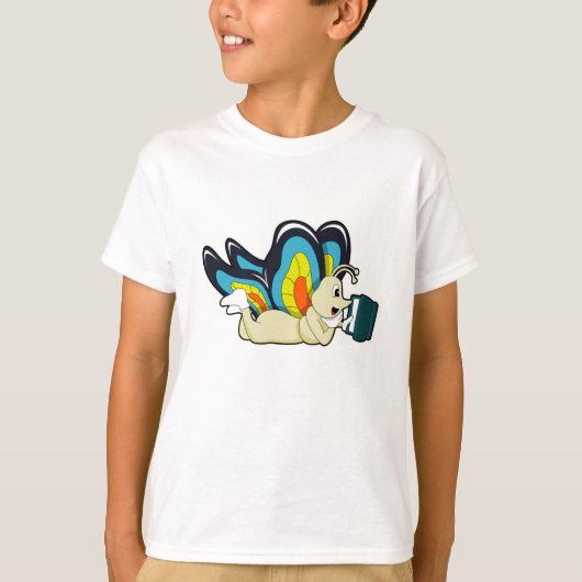 Butterfly bij lezen van boek t-shirt (Voorkant)