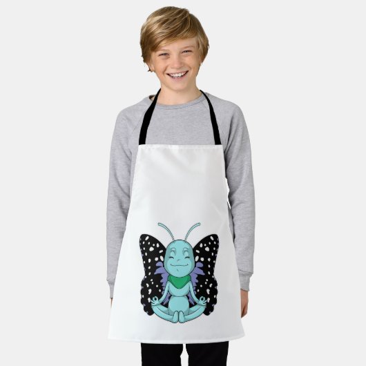 Butterfly bij Yoga Stretching Legs Schort (Gedragen)