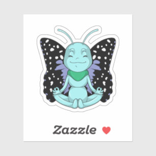 Butterfly bij Yoga Stretching Legs Sticker