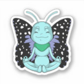 Butterfly bij Yoga Stretching Legs Sticker (Voorkant)