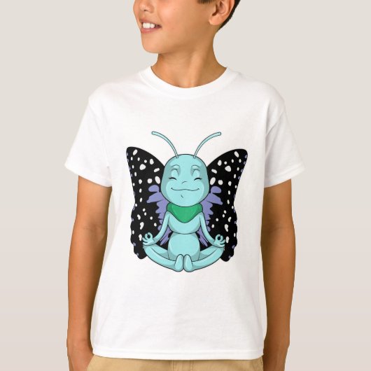 Butterfly bij Yoga Stretching Legs T-shirt (Voorkant)