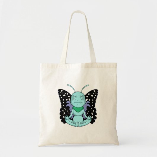 Butterfly bij Yoga Stretching Legs Tote Bag (Voorkant)
