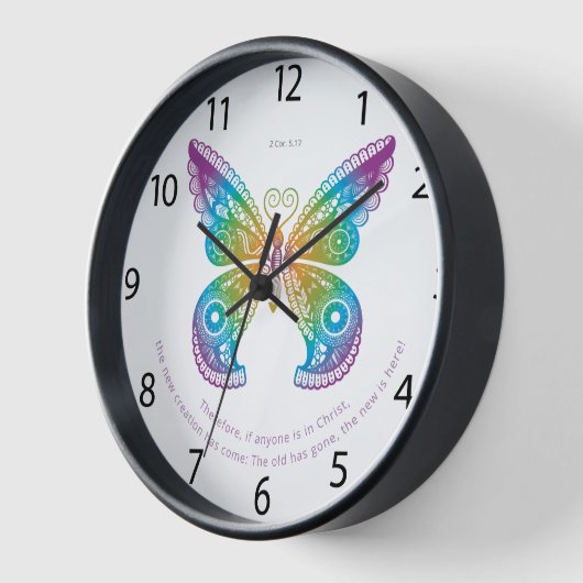 Butterfly Bijbel Verse New Begin 2 Cor. 5.17 (Hoek)