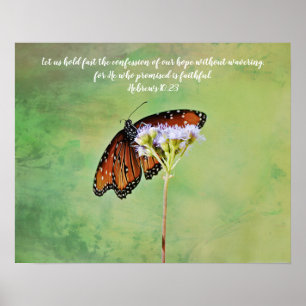 Butterfly Bijbelscripts Fotografische kunst Afdruk Poster