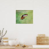 Butterfly Bijbelscripts Fotografische kunst Afdruk Poster (Keuken)