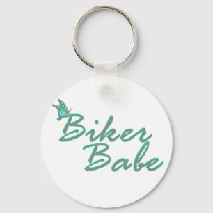 Butterfly Biker Babe Sleutelhanger