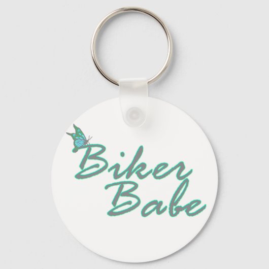 Butterfly Biker Babe Sleutelhanger (Voorkant)