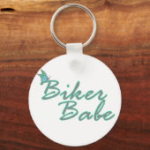 Butterfly Biker Babe Sleutelhanger (Voorkant)