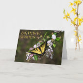 Butterfly Birthday 1 Kaart (Gele Bloem)