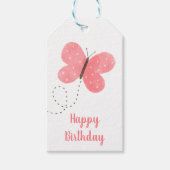 Butterfly Birthday Gift Tag Cadeaulabel (Voorkant)