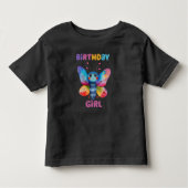 Butterfly Birthday Girl Kinder Shirts (Voorkant)