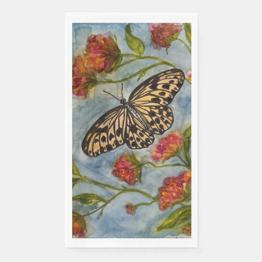 Butterfly Birthday Guest Napkins Servet (Voorkant)
