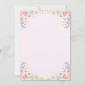 Butterfly Birthday Invitation Butterfly Kaart (Achterkant)