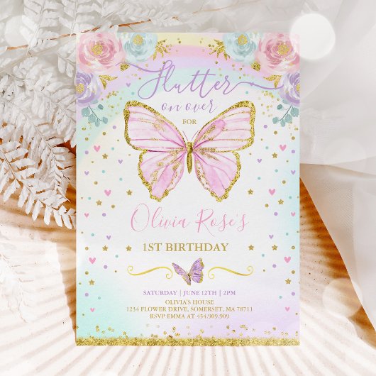 Butterfly Birthday Invitation Butterfly Kaart