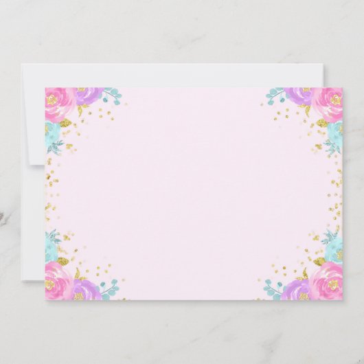 Butterfly Birthday Invitation Butterfly Kaart (Achterkant)