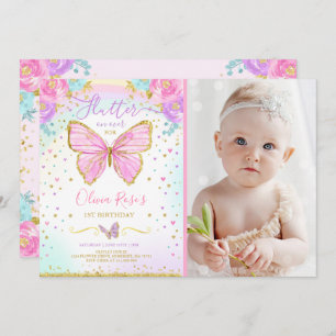 Butterfly Birthday Invitation Butterfly Kaart