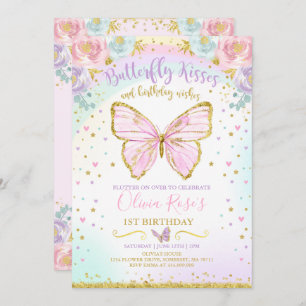 Butterfly Birthday Invitation Butterfly Kaart