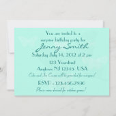 Butterfly Birthday Invitation Kaart (Achterkant)