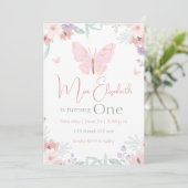 Butterfly Birthday Kaart (Staand voorkant)