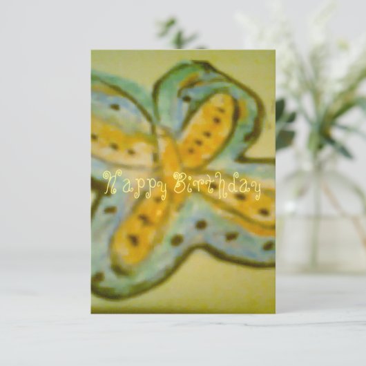 Butterfly Birthday-kaart (Staand voorkant)