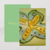 Butterfly Birthday-kaart (Voorkant / Achterkant)