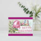 Butterfly Birthday-kaart Briefkaart (Staand voorkant)