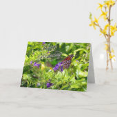 Butterfly Birthday Kaart - Golfvriendin (Gele Bloem)