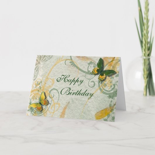 Butterfly Birthday-kaart Kaart (Voorkant)