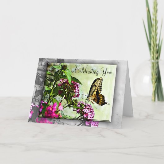 Butterfly Birthday-kaart Kaart (Voorkant)