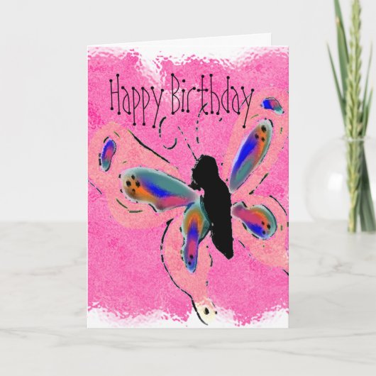 Butterfly Birthday-kaart Kaart (Voorkant)