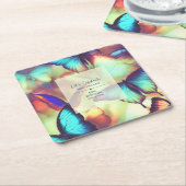 Butterfly Birthday Paper Onderzetter (Schuin)