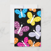 Butterfly Birthday Party - 3x5 Uitnodiging (Achterkant)